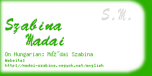 szabina madai business card